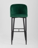 Стул барный Оскар велюр изумрудный