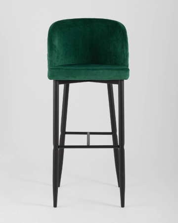 Стул барный Оскар велюр изумрудный