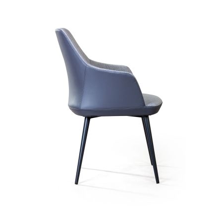 Стул с подлокотниками FRANK рогожка комби серый Стул с подлокотниками FRANK рогожка комби серый