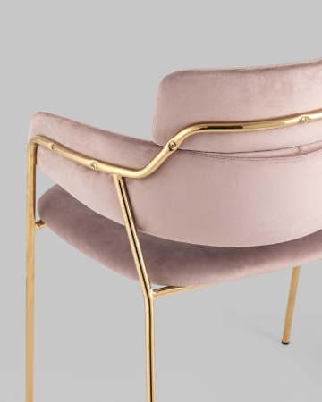 Стул Полин велюр розовый 2 шт.