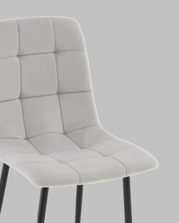 Стул полубарный Одди велюр светло-серый