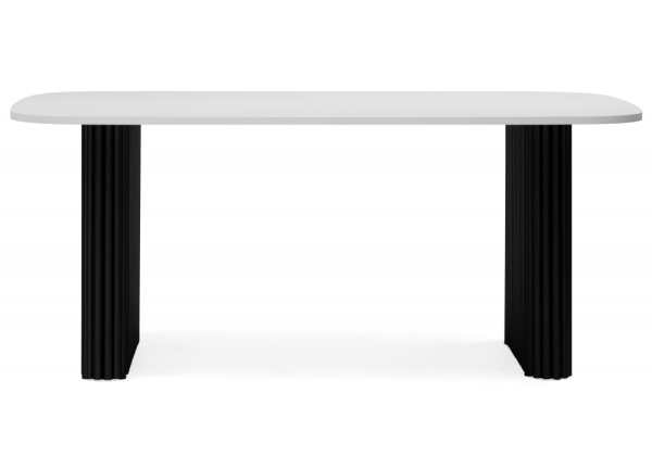 Стол деревянный Бавария B 160 х 90 белая пленка шагрень, черный Стол деревянный Бавария B 160 х 90 белая пленка шагрень, черный