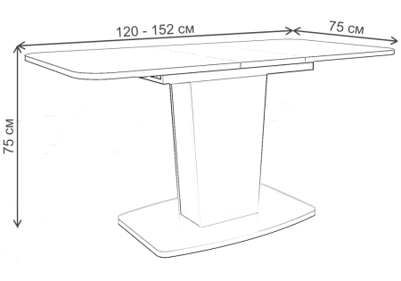 Стол деревянный Токио-28 дуб табачный, антрацит