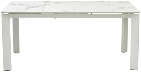 Стол CORNER 120 GLOSS GOLDEN JADE SOLID CERAMIC, WHITE