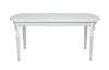 Стол овальный "Милорд-170" 90х170х220 белый, патина серебро