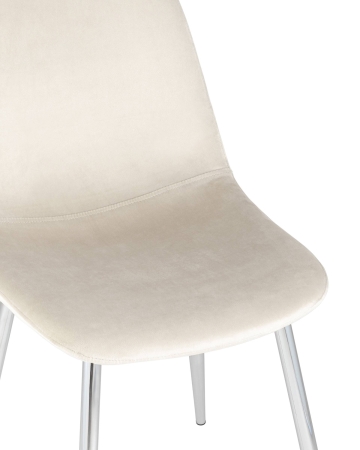 Стул Валенсия велюр кремовый хромированные ножки Стул Валенсия велюр кремовый хромированные ножки