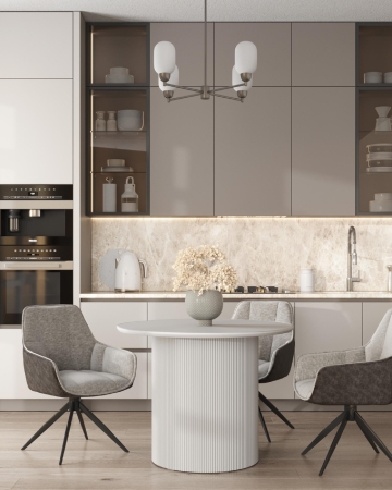 Стул обеденный Alba серый спинка экокожа Стул обеденный Alba серый спинка экокожа