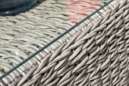 Журнальный столик "Лунго" плетеный (гиацинт), цвет серый