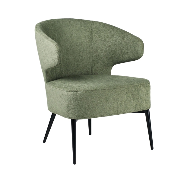 Кресло Робби букле зеленый MOSS 615