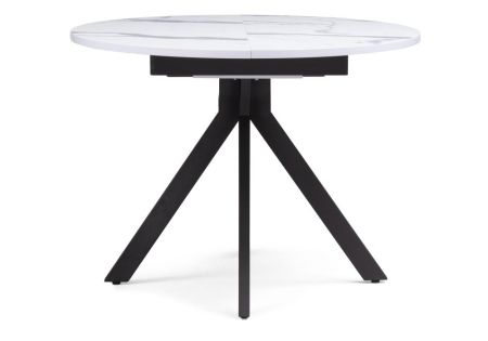 Стол деревянный Бетина мрамор белый, черный