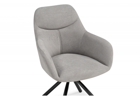 Стул на металлокаркасе Бартон 2 ткань мадера 22, черный матовый