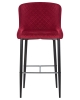 Стул барный CHRISTIAN'75 черные ножки, бордовый велюр V108-85