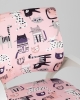 Кресло офисное TopChairs Simple SN Junior принт Pink Cats пластик белый