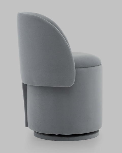 Пуф-трансформер Таунсвилл вращающийся с ящиком велюр серый