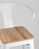 Стул TOLIX ARM WOOD с подлокотниками белый Стул TOLIX ARM WOOD с подлокотниками белый