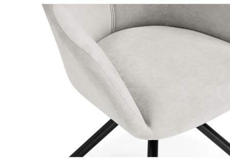 Стул на металлокаркасе Бартон 2 ткань мадера 2, черный матовый