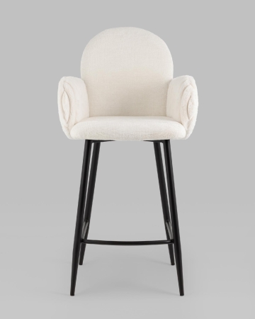 Стул полубарный Wave Stripes букле белый