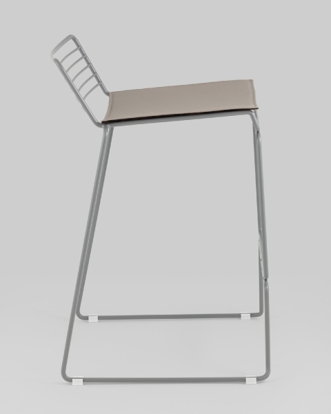 Стул полубарный Danny серый с подушкой Стул полубарный Danny серый с подушкой