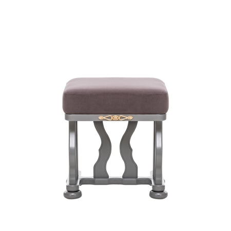 Банкетка Джульетта серый и коричневый, дерево и ткань