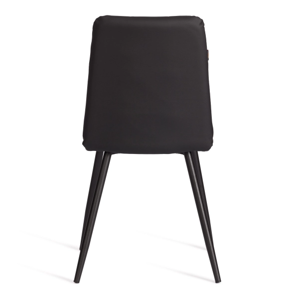 Стул обеденный Asti черный, экокожа и металл, мягкое сиденье, без подлокотников Стул обеденный Asti черный, экокожа и металл, мягкое сиденье, без подлокотников