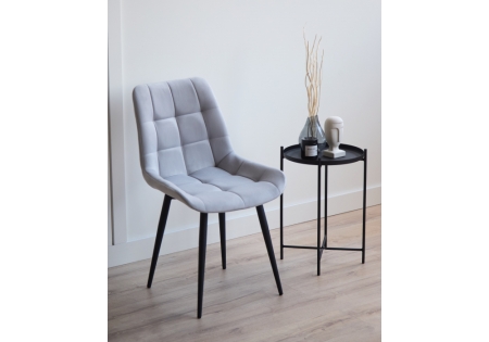 Стул на металлокаркасе Челси 360 К светло-серый (zd 960), черный np