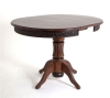 Стол круглый раскладной Милорд орех с черной патиной