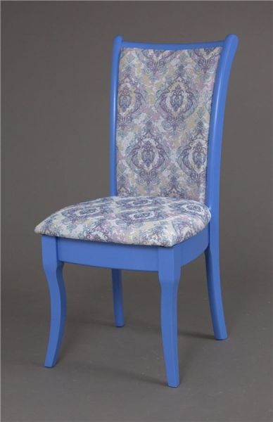 Стул Визит-1 лаванда, массив, гобелен Дамаск бело-голубой Стул Визит-1 лаванда, массив, гобелен Дамаск бело-голубой