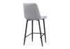 Полубарный стул Седа велюр светло-серый, черный