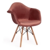 Кресло Secret De Maison CINDY SOFT EAMES (mod. 101) дерево береза, металл, мягкое сиденье, ткань, 61х60х80 см, коралловый (HLR 44), натуральный