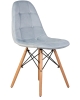 Стул обеденный BENNET ножки светлый бук, пудрово-голубой велюр HLR-15