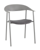 Стул Eila с подушкой пластик серый