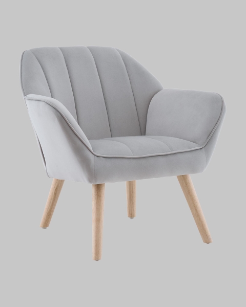 Кресло Руди серебряное