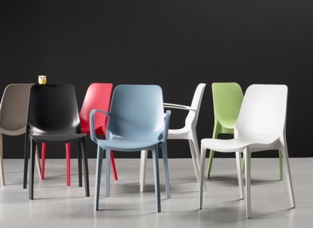 Кресло пластиковое Scab Design Ginevra антрацит фото в интернет-магазине Stoolmarket