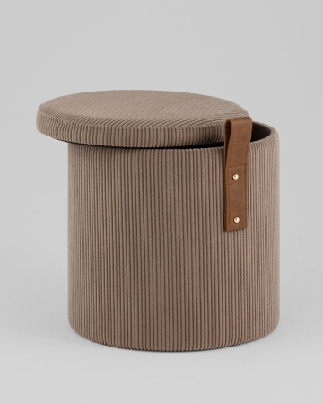 Пуф Руни XS с ящиком вельвет коричневый Пуф Руни XS с ящиком вельвет коричневый