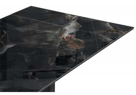 Керамический стол Монерон 200(260)х100х77 черный