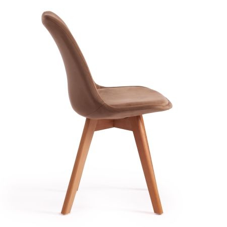 Стул Secret De Maison TULIP SOFT (mod. 74) вельвет, дерево, 54х47х83 см, коричневый (HLR11), натуральный