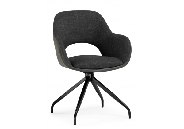 Стул на металлокаркасе Memfis graphite, черный