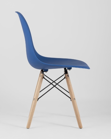 Стул Eames Style DSW синий x4 (разборный каркас)