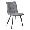 Стул SKY 6800-1 серый JJ12-17, черный кант PU, черный металл