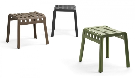 Табурет пластиковый Poggio белый