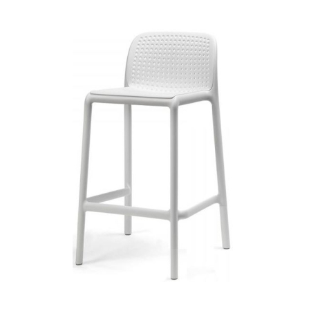 Стул пластиковый полубарный Nardi Lido Mini белый
