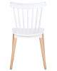Стул обеденный THEO ножки светлый бук, белый W-02