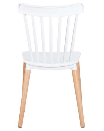Стул обеденный THEO ножки светлый бук, белый W-02