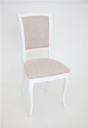 Стул "Дионис" белый, ткань Alba кремовый