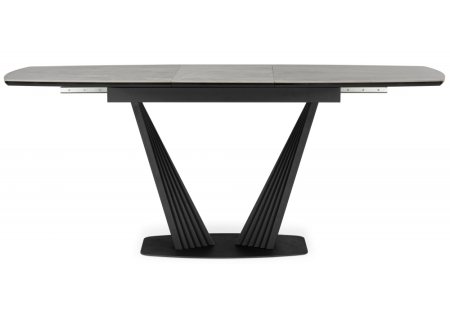 Керамический стол Вейл 140(180)х80 larka grey, черный