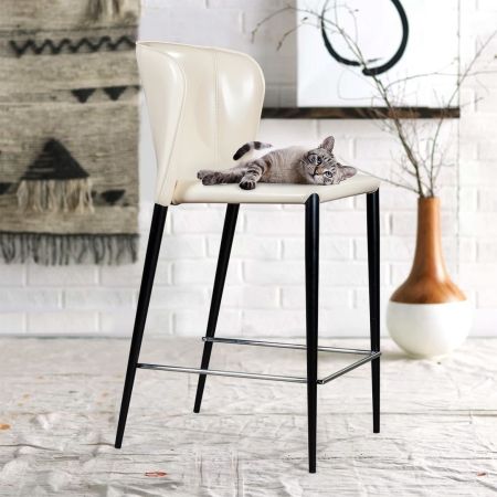 Полубарный стул Albert, кожа бежевый