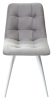 Стул CHILLI-Q светло-серый #26 велюр, белый каркас