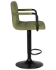 Стул барный KRUGER ARM BLACK зеленый вельвет
