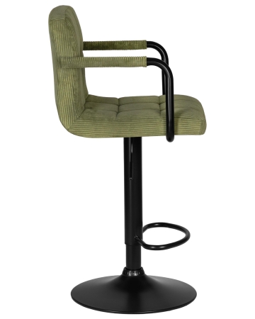 Стул барный KRUGER ARM BLACK зеленый вельвет