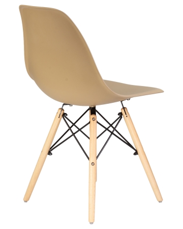 Стул обеденный DSW ножки светлый бук, бежевый GR-03 Стул обеденный DSW ножки светлый бук, бежевый GR-03